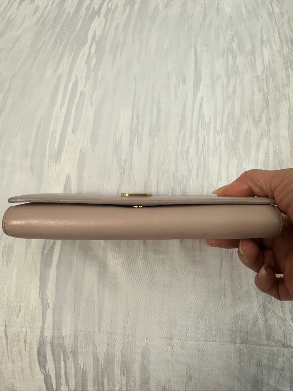 Saint Laurent Blush Pink Wallet with Gold Hardware